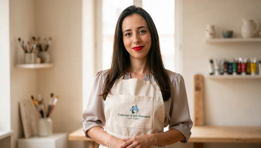 Atelier lumineux dans un cabinet parisien, ambiance apaisante et élégante